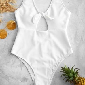 White one piece swimsuit